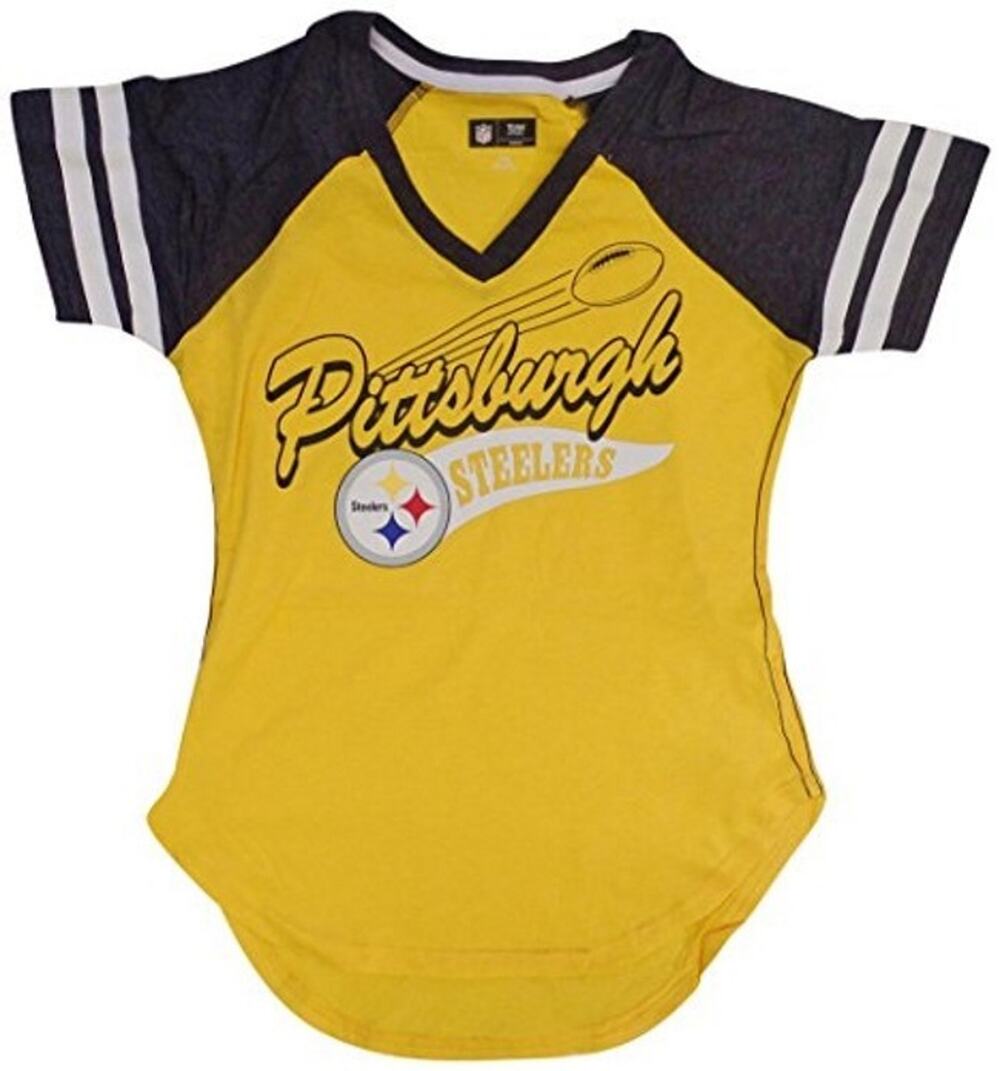Women's Pittsburgh Steelers NFL V-Neck T-Shirt